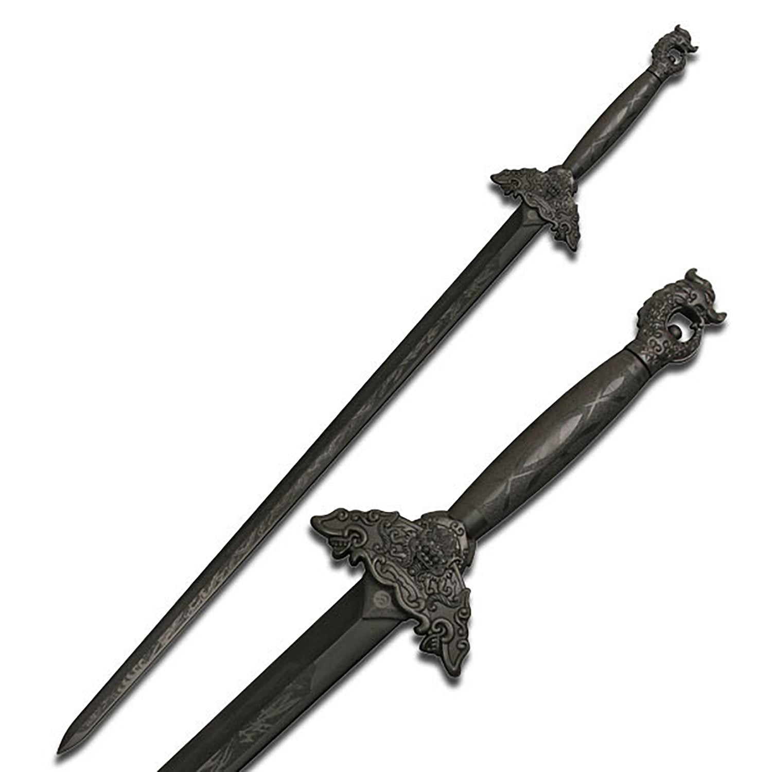 Black Polypropylene Martial Arts Training Dragon Tai Chi Sword 39 Inch - Tophatter's Army Products & Self Defense Collectible Weapons - Tophatter Daily Deals